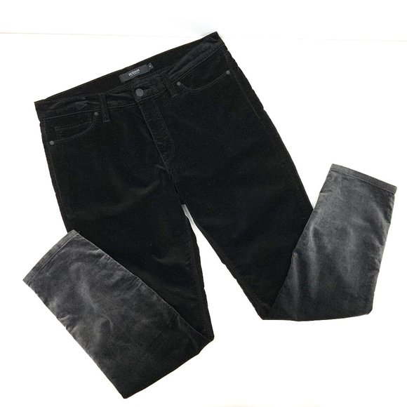 Hudson Nico Velvet Super Skinny Black Gray Ombre Jean Size 30 - Picture 2 of 16